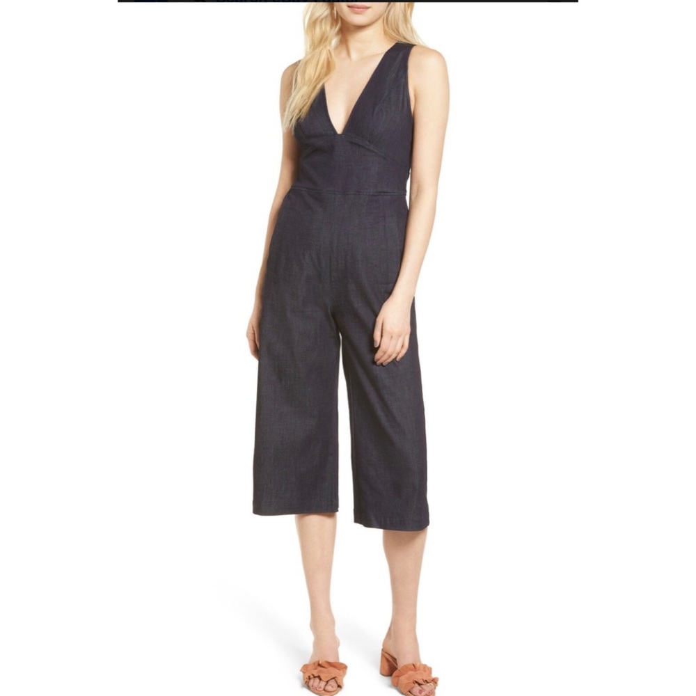 New Olivia Palermo Chelsea 28 Bow Back Jumpsuit SZ 12
